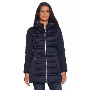 Yes Zee Long Sleeve Padded Jacket Women Blue Jackets & Coats